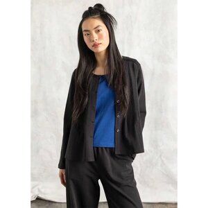 Jersey cardigan in organic cotton